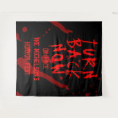 ハロウィン・ホラー　今すぐ離れろ　血の飛沫 タペストリー (正面(横))