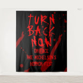 ハロウィン・ホラー　今すぐ離れろ　血の飛沫 タペストリー (正面)