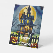 ハロウィン・ホローと月 台座サイン (正面)