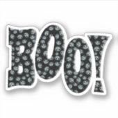 ハロウィン ホワイトパンプキン BOO! シール (正面)