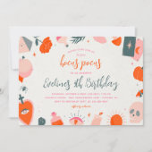 ハロウィン ホーカス ポーカス 魔女 誕生日 招待状 (正面)