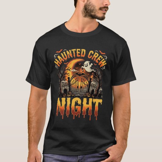 ハロウィン・ホーンテッド・クルー・ナイト Tシャツ (正面)