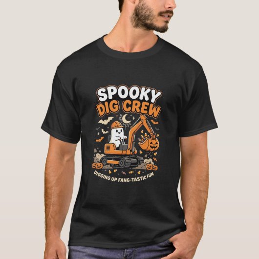 ハロウィン+ホーンテッド+発掘クルー Tシャツ (正面)