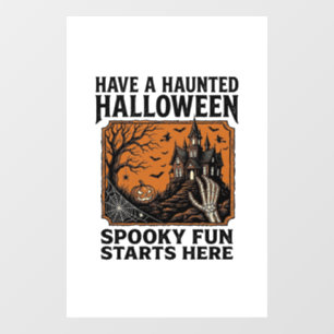 ハロウィン ホーンテッド Tシャツ スプーキー ビンテージ パーティー デザイン ウィンドウサイン