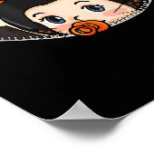 ハロウィン マタニティーTシャツ 黒猫の耳 赤ちゃん ポスター (角)