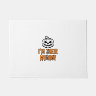 ハロウィン ミイラ カボチャ ヴィンテージ 彫刻 Tシャツ デ ドアマット