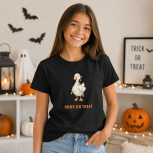 ハロウィン ミイラ ガチョウ ホンク オア トリート 女性 Tシャツ