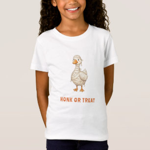 ハロウィン ミイラ ガチョウ Honk or Treat 少女 Tシャツ