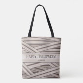 ハロウィン ミイラ ストライプ 名前入り トートバッグ (裏面)