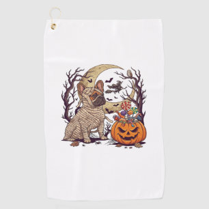 ハロウィン ミイラ フレンチブルドッグ パンプキン キャンディ ウィッチ ゴルフタオル