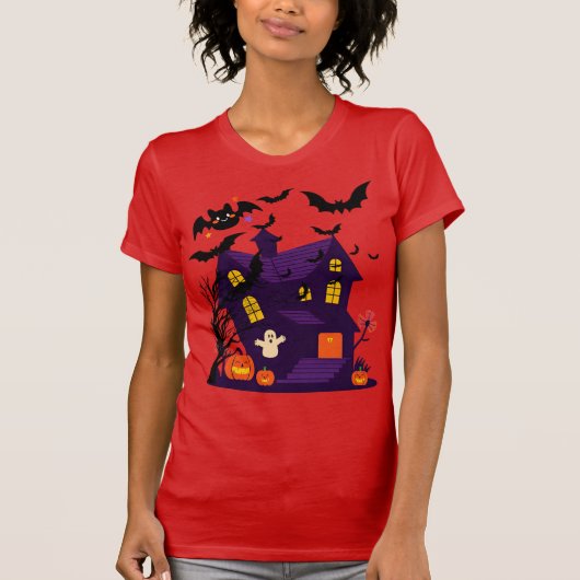 ハロウィン・ミステリー・ハウスTシャツ 🏚️🎃 Tシャツ (正面)