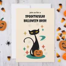 ハロウィン ミッドセンチュリー ブラックキャット
