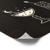 ハロウィン ミッドセンチュリー モダン カクテル メニュー ポスター (角)