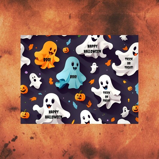 ハロウィン ミニおばけ ティシューペーパー 薄葉紙