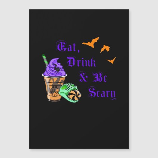 ハロウィン ミニマル クリーン 怖い食事 飲酒 (正面)