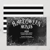 ハロウィン ミニ ハロウィン クモの巣 写真 写真 招待状 (正面/裏面)
