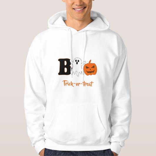 ハロウィン メンズ フーディー おばけ パーカ (正面)