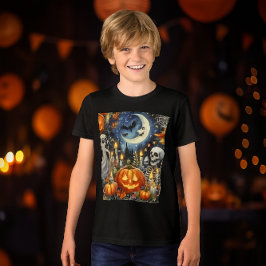 ハロウィン メンズ ブラックTシャツ トライブレンドTシャツ