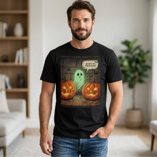 ハロウィン メンズTシャツ 怖い お化け シッ! Tシャツ