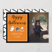 ハロウィン モダン 焼き菓子 フォト カード (正面/裏面)