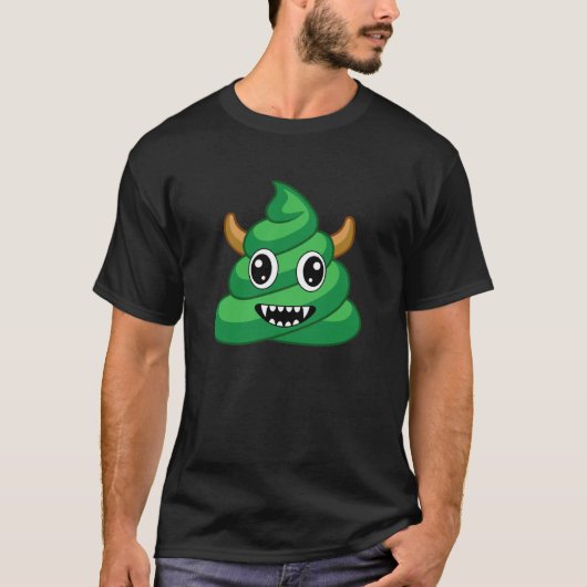 ハロウィン モンスター うんち おもしろい Tシャツ (正面)