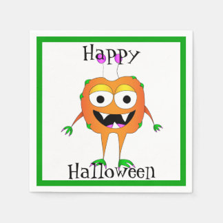 ハロウィン, モンスター, おもしろ スタンダードカクテルナプキン