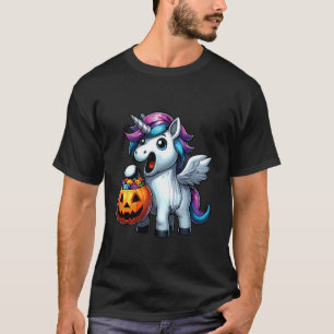 ハロウィン ユニコーン おばけ お菓子入れ Tシャツ