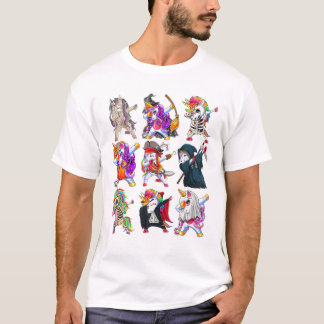 ハロウィン ユニコーン スケルトン Tシャツ
