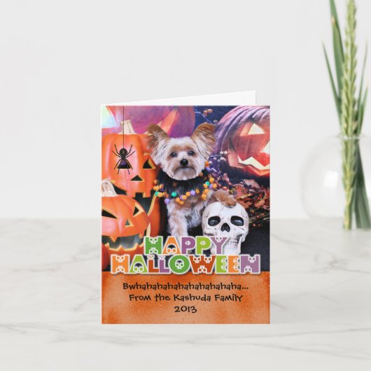 ハロウィン-ヨークシャーテリア- Vinnie カード (正面)