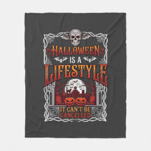 ハロウィン ライフスタイル コウモリ ドクロ 墓場 カボチャ F フリースブランケット