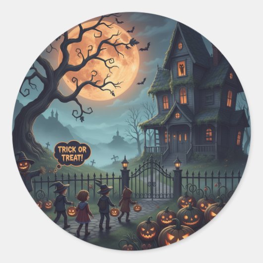 ハロウィン ラウンドシール (正面)