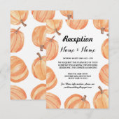 ハロウィン ラスティック ウェディング レセプション カード 秋 (正面/裏面)