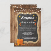 ハロウィン ラスティック ウェディング 受付カード 秋 チョーク 招待状 (正面/裏面)