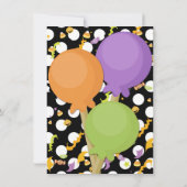 ハロウィン ラッピポップ お菓子 遊び 誕生日パーティー 招待状 (裏面)