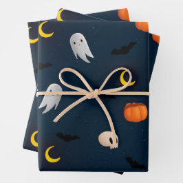 ハロウィン ラッピングペーパー フラットシート かぼちゃ おばけ ラッピングペーパーシート