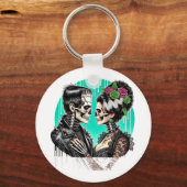 ハロウィン ラバー フランケンシュタイン スケルトン メンズ レディース キーホルダー (正面)