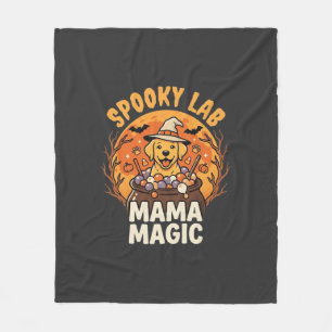 ハロウィン ラブラドール ママ マジック フリースブランケット