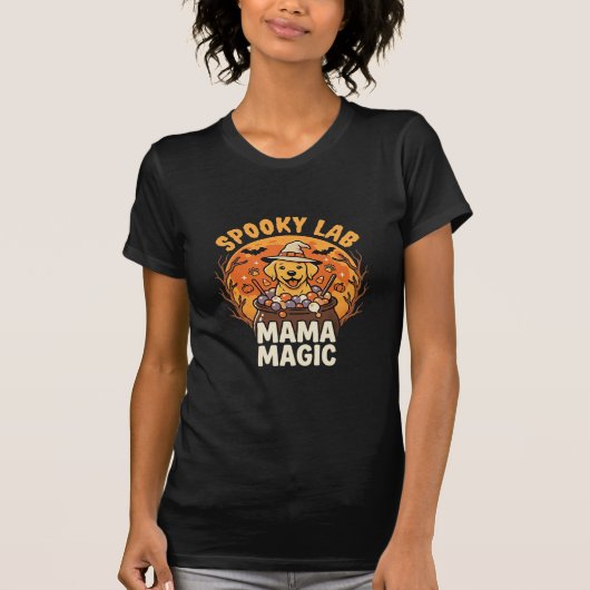 ハロウィン ラブラドール ママ マジック Tシャツ (正面)