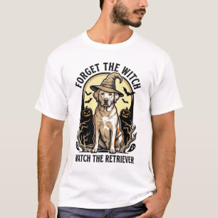 ハロウィン ラブラドール 魔女 ヴィンテージ レトリバー 犬 デザイン Tシャツ