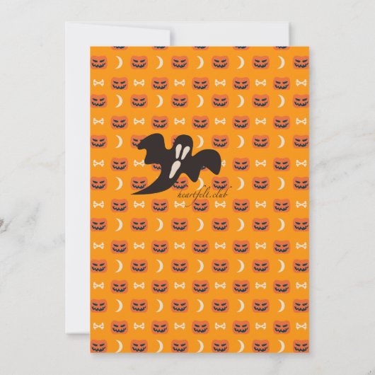 ハロウィン ラベル 招待状 (裏面)