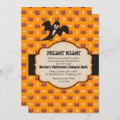 ハロウィン ラベル 招待状 (正面/裏面)