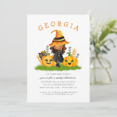 ハロウィン　リトルウィッチの誕生日パーティー招待状 招待状 (スタンド正面)