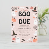 ハロウィン  リトルブー出産間近 ベビーシャワー 招待状 (スタンド正面)