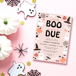 ハロウィン  リトルブー出産間近 ベビーシャワー 招待状