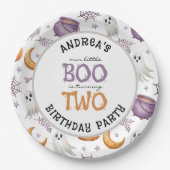ハロウィン　リトルブー　2歳の誕生日 ペーパープレート (正面)