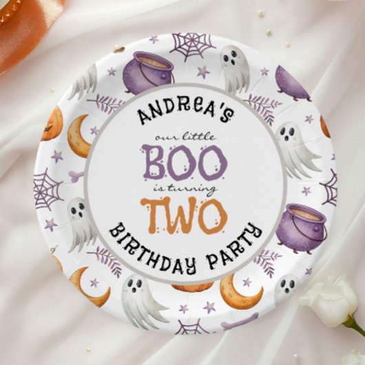 ハロウィン　リトルブー　2歳の誕生日 ペーパープレート