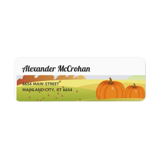 ハロウィン リトルプ Pumpkin 返信先住所 ラベル (正面)