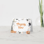 ハロウィン リトル ブー かぼちゃ かわいい ベビーシャワー サンキューカード (正面)