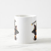 ハロウィン リボンタイ ダークウィッチ 猫 コーヒーマグカップ (中央)