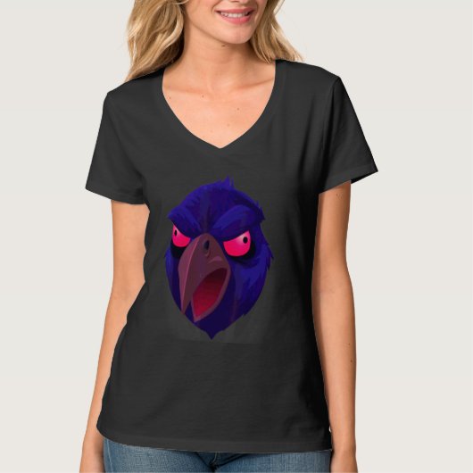 ハロウィン・レイヴン・フェイス 2 Tシャツ (正面)